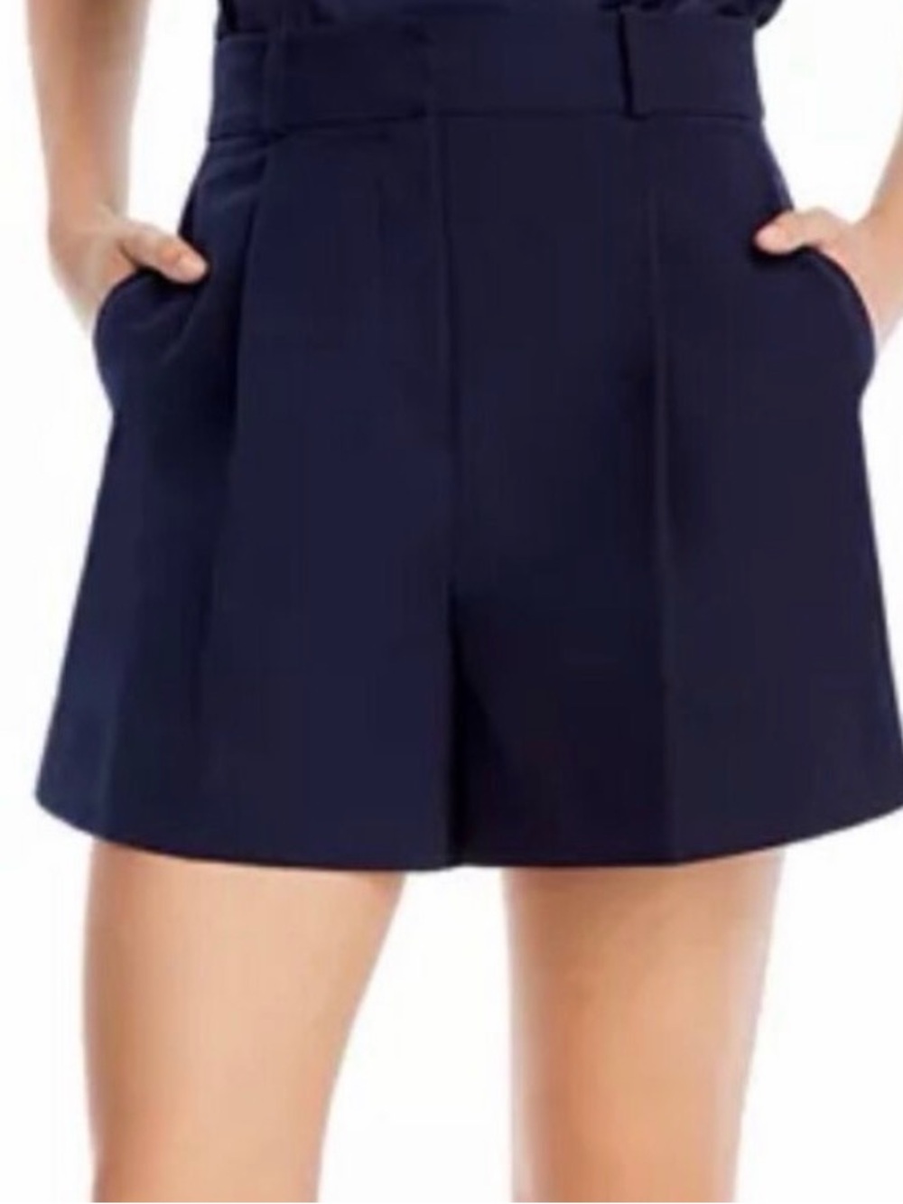 Rebecca Taylor Navy Cotton Tailored Shorts | Size 8-New